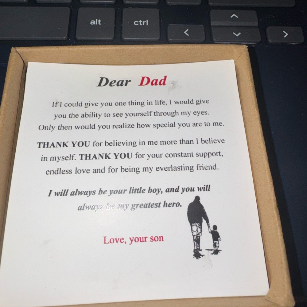 Joycuff To Father from Son - Brown and Black Bracelet - Picture 2 of 6